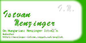 istvan menzinger business card